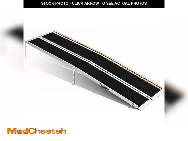 Lot 74-14291322 - TaiH Leo 10 Feet Wheelchair Ramp, Non-Slip Aluminum Folded Handicap Ramp with Support Legs, Safer Do...