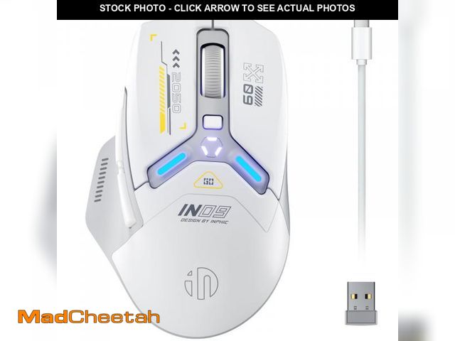 Lot 74-12308199 - INPHIC IN9 Wireless Gaming Mouse, True Tri-Mode Bluetooth/Type-C Wired/2.4G Wireless Connection, 100...