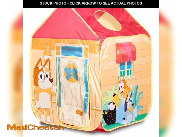Lot 74-13042346 - Pop N Fun Bluey Pop-Up Tent, Multicolor Easy Storage Pop Up Play Tent with Roll-Up Door &amp; Peep W...
