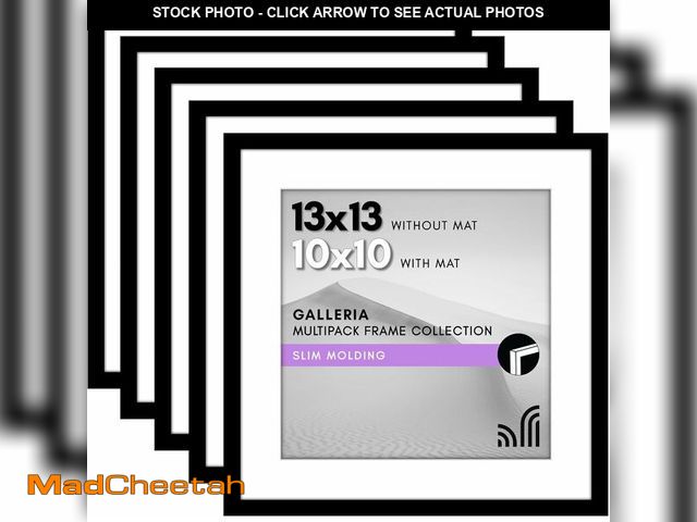 Lot 74-13696253 - Americanflat 13x13 Picture Frame with Polished Plexiglass - Set of 3- Use as 10x10 Frame with Mat or...