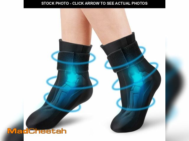 Lot 74-13630928 - Tolaccea Ankle Foot Ice Pack Wrap for Injuries, Reusable Gel Cold Therapy Sock with Hot &amp; Cold T...
