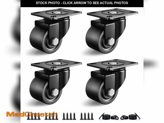 Lot 74-13240043 - ANDUTEES 2 Inch Caster Wheels Set of 4, Heavy Duty Casters Load 2200lbs, Low Gravity Centere Industr...