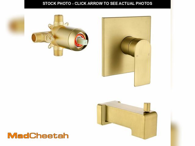 Lot 74-14213442 - Shower Valve Trim Kit with Tub Spout Wall-Mounted Tub Shower Rough-In Mixer Valve Tub and Shower Tri...