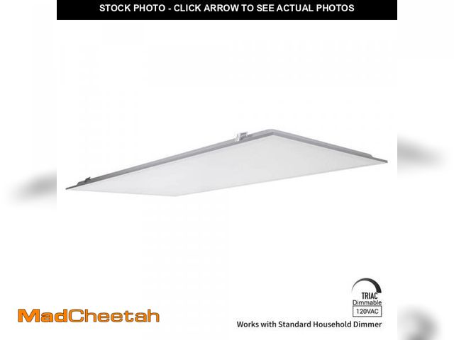 Lot 74-12409114 - Commercial Electric 1-Pack 2 ft. x 4 ft. LED Flat Panel 40K 4500 Lumens Standard Dimming - UNUSED