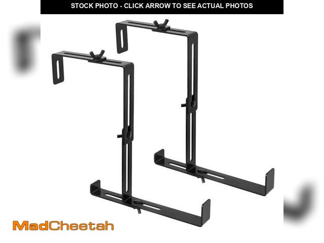 Lot 74-14115519 - Sunocity 2-Pieces Metal Adjustable Planter Box Brackets Flower Box Holders Window Boxes Planters Hoo...