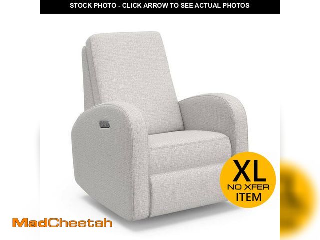 Lot 74-12932823 - Storkcraft Santa Monica Steel Basketweave Power Recliner - UNUSED