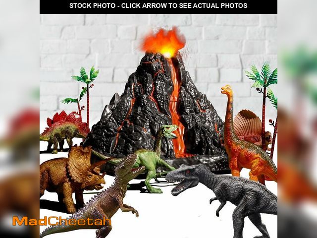Lot 74-12978889 - TOYSXYIN Large Volcano Set with 9 Realistic Dinosaur Action Figures for Kids 2 3 4 5 6 8 10 Years, S...
