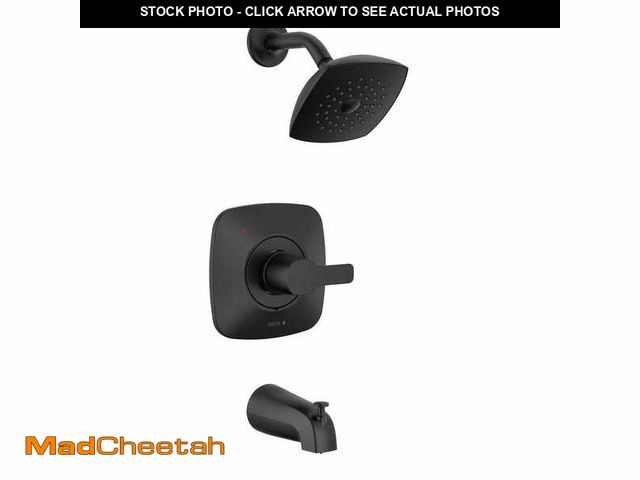 Lot 74-12995793 - Delta Modern Transitional 1-Handle Wall Mount Tub and Shower Trim Kit in Matte Black (Valve Not Incl...