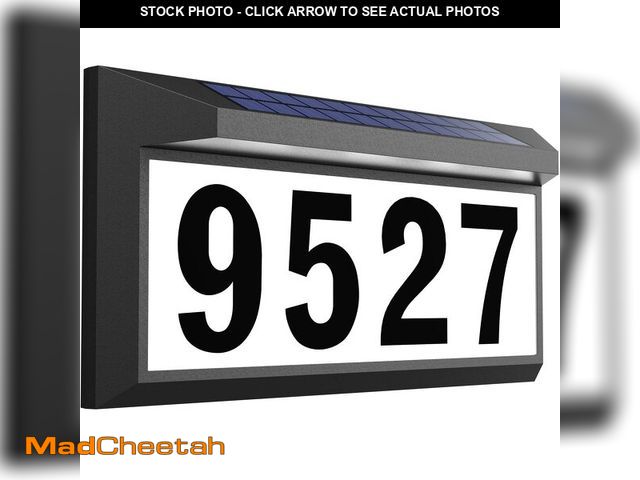 Lot 74-14272481 - Solar Address Sign, Lighted Address Plaque Outdoor Waterproof, Illuminated Address Numbers, House Nu...