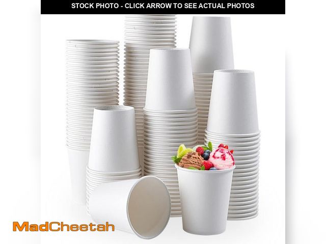 Lot 74-12052829 - TV TOPVALUE 600 Pack 5 oz Paper Cups, Disposable Bathroom Mouthwash White Hot Drinking Cups for Home...