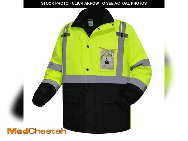 Lot 74-13631268 - Uno Mejor High Visibility Safety Jackets, Construction Coats with Pockets for Men&amp; Women, Rain J...