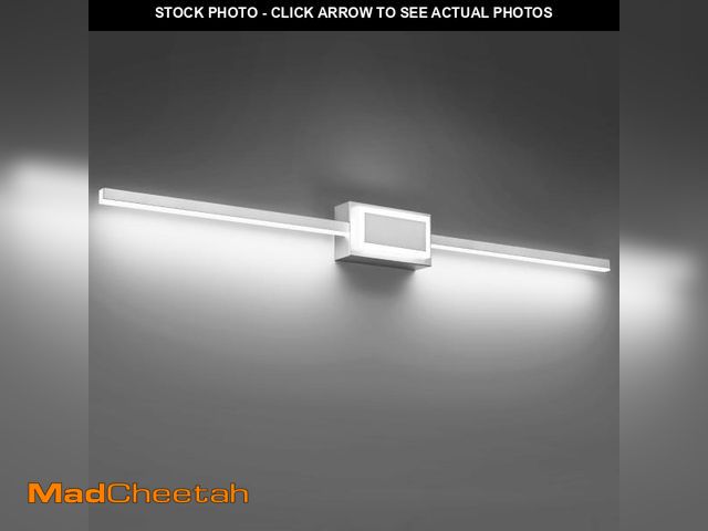 Lot 74-12209692 - ZUZITO Nickel Vanity Lights - Modern 48 Inch Vanity Light - Dimmable Bathroom LED Light 6000K Cool W...