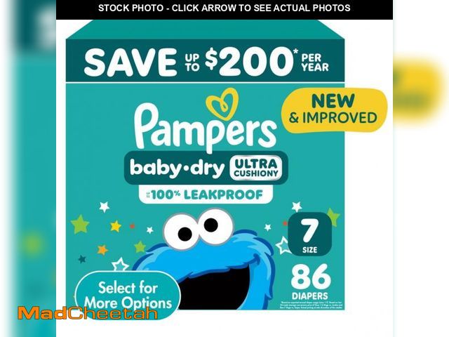 Lot 74-12535901 - Baby Dry Baby Diapers,Size 7, 86 Count (Select for More Options) - UNUSED