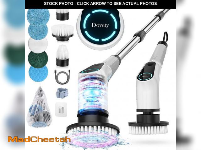 Lot 74-12435258 - Dovety Electric Spin Scrubber, Cordless Cleaning Brush, Shower Scrubber with 8 Replaceable Brush Hea...