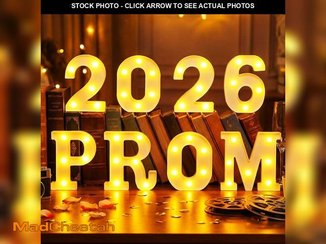 Lot 74-14066474 - Woanger 8 Pcs 2026 Prom Light up Letters Sign Set LED Graduation Decorations Marquee Class of 2026 O...
