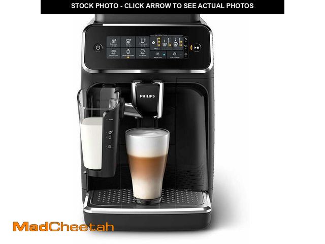 Lot 74-13700873 - Philips - Series 3200 Espresso Machine with Milk Frother - Glossy Black - UNUSED