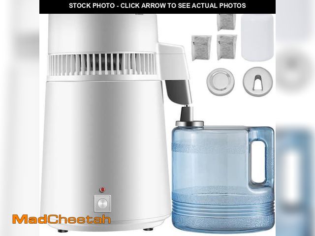 Lot 74-12518032 - SKYSHALO Pure Water Distiller 750W Fully Upgraded with Handle 1.1 Gal. /4L BPA Free Container Perfec...