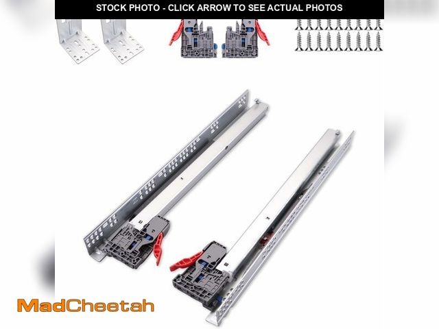 Lot 74-13696204 - (MISSING HARDWARE) 6 Pairs 21 Inch Undermount Soft Close Drawer Slides Full Extension Ball Bearing H...