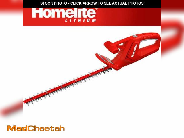 Lot 74-13779060 - Homelite 12V Lithium 18 in. Cordless Hedge Trimmer with Internal 2.5 Ah Battery and Charger - UNUSED