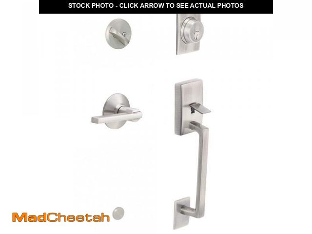 Lot 74-12492580 - Schlage Century Satin Nickel Single Cylinder Door Handleset with Latitude Handle - UNUSED