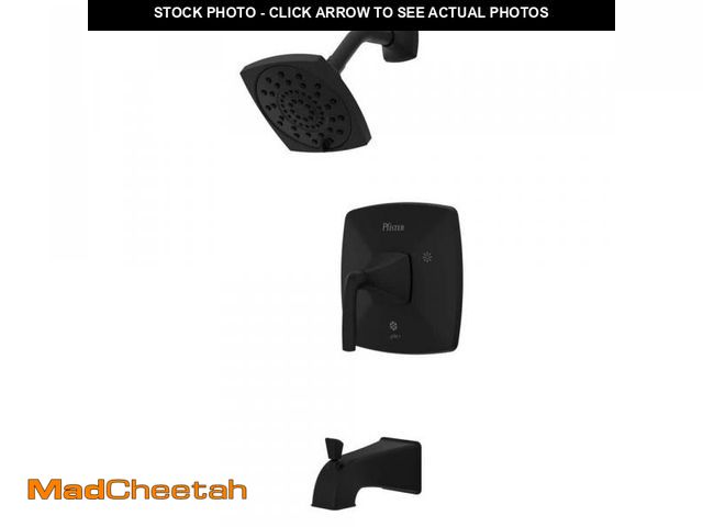 Lot 74-12411664 - Pfister Bellance Single Handle 3-Spray Tub and Shower Faucet in Matte Black - UNUSED