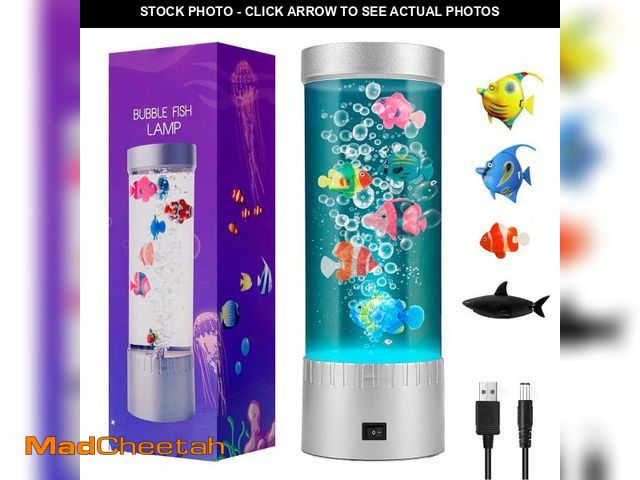 Lot 74-12219978 - RABOW RUN Fish Lamp Aquarium Artificial Fish Tank Bubble Color-Changing Mood Light Decorations for H...