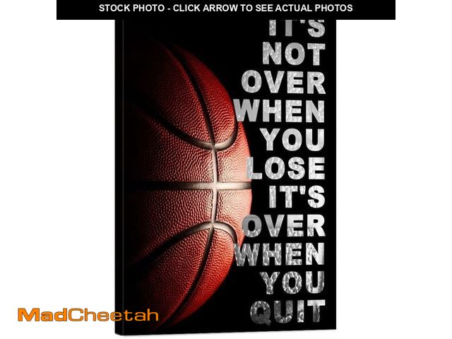 Lot 74-14250652 - CHENOIL Basketball Quotes Canvas Wall Art, 24 Inch x 32 Inch - UNUSED