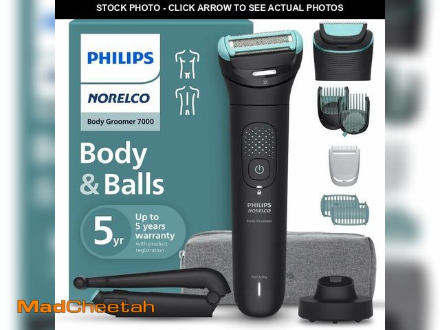Lot 74-14384016 - Philips Norelco Body Groomer 7000 Series, Waterproof Men's Full Body Groomer with Travel Case, Tripl...