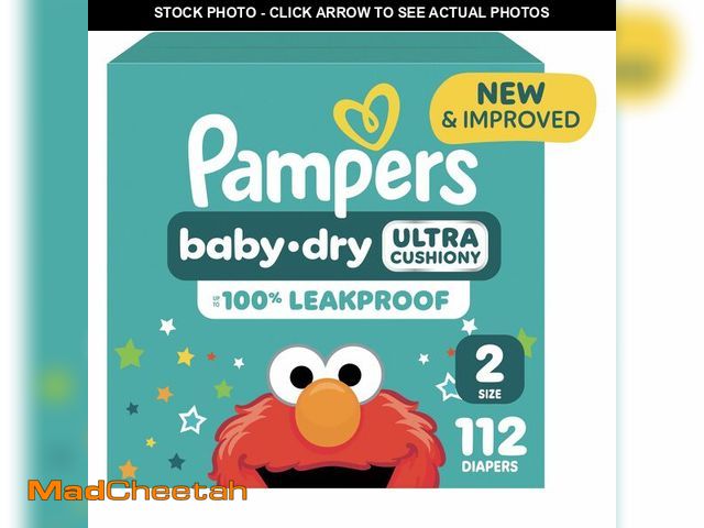 Lot 74-14582028 - Diapers - Baby Dry - Size 2, 112 Count, Absorbent Disposable Infant Diaper (Packaging May Vary) - UN...