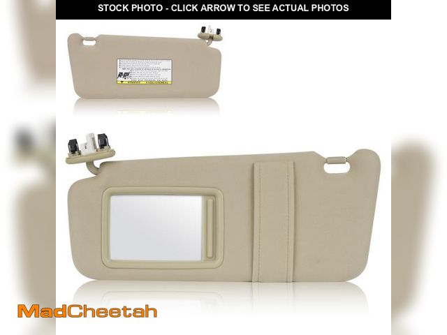 Lot 74-12382061 - Sun Visor with Light for Toyota Camry 2007-2011 with Sunroof, Left Driver Side Beige Sunvisor Replac...