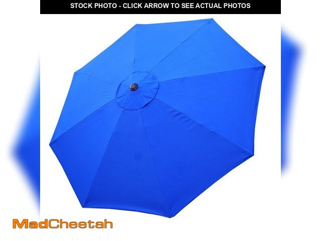 Lot 74-14206671 - BELLRINO DECOR Replacement ROYAL BLUE STRONG &amp; THICK Umbrella Canopy for 9ft 8 Ribs (Canopy Only...