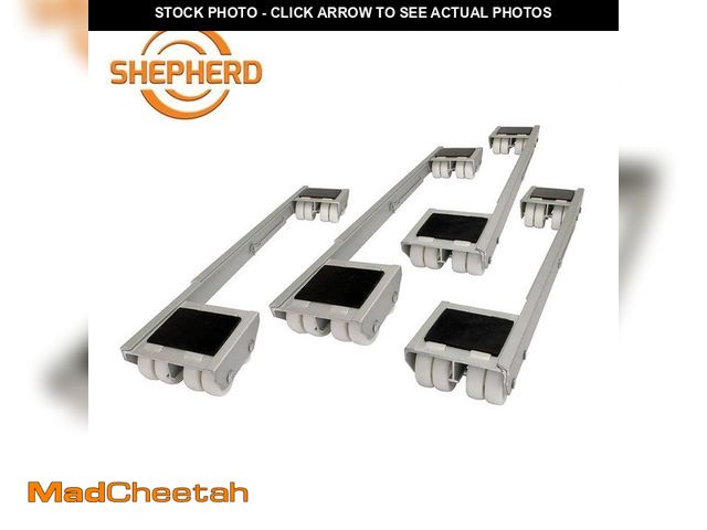 Lot 74-12691792 - *DIRTY* Shepherd 18-1/4 in. - 28 in. Aluminum Steel Appliance Rollers (4-Pack) *DIRTY*  - USED