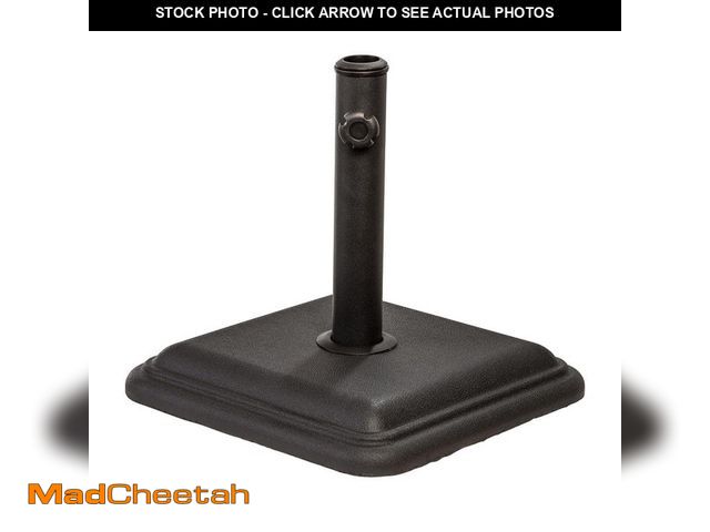 Lot 74-14115550 - USW US Weight 26 lbs. Prefilled Concrete Square Outdoor Patio Umbrella Base in Black - UNUSED