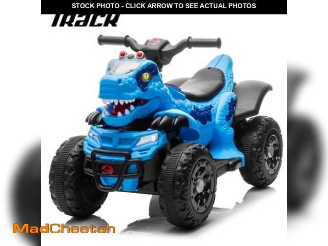 Lot 74-12421063 - Track Seven 12V Electric Ride-on ATV  Dinosaur Four Wheeler Electric Car with Bluetooth &amp; Microp...