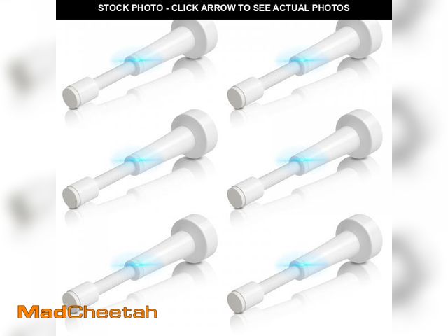 Lot 74-12302798 - 6Pcs Adjustable Door Stoppers for Bottom of Door, 3.07-4.45 in Aluminum White Door Stop for Wall wit...