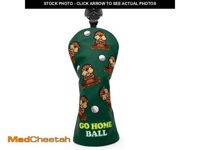 Lot 74-12303791 - Barudan Golf Groundhog Golf Rotatable # 3 5 7 Wood Head Cover - PU Leather 3 Wood Head Cover Funny G...