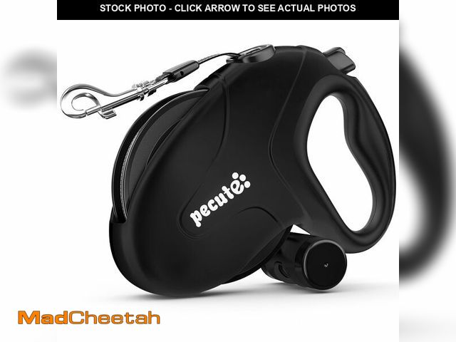 Lot 74-14271101 - Pecute 32ft Retractable Dog Leash with Reflective Strips, 360ÃÂ° Tangle-Free, One-Button Control &a...