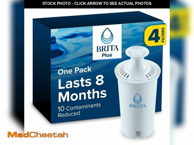Lot 74-12710165 - Brita Plus Water Filter, BPA-Free, High-Density Replacement Filter for Pitchers and Dispensers, Redu...
