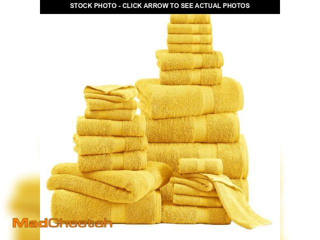 Lot 74-12424323 - LANE LINEN 100% Cotton Bathroom Towel Set - 24 Pc - Zero Twist, Very Soft &amp; Absorbent - 2 Bath S...