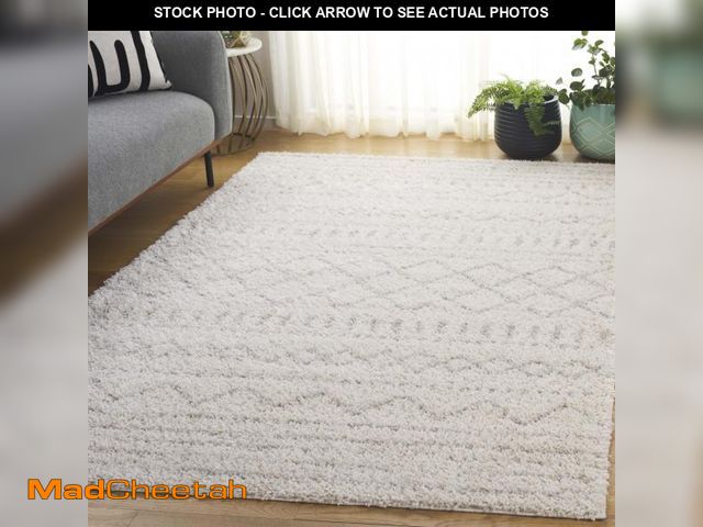 Lot 74-12541215 - SAFAVIEH Arizona Shag Collection Area Rug - 6'7" x 9'2", Ivory &amp; Beige, Moroccan Design, Non-She...