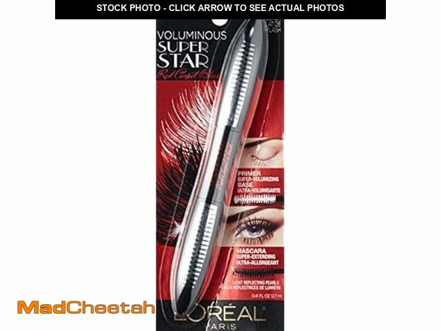 Lot 74-14080495 - L'Oreal Paris Voluminous Superstar Red Carpet Extra Mascara, Flash Reflecting Black, 0.41 fl. oz. Pa...