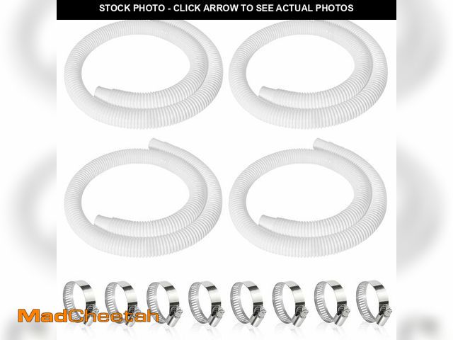 Lot 74-14422488 - 4 Pcs 1.25" Pool Hose, 59" Long Accessory Pool Pump Replacement Hoses, Compatible with All Above Gro...
