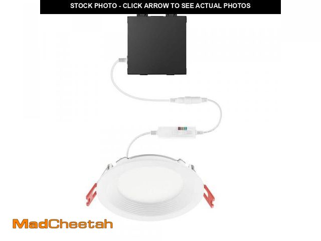 Lot 74-12543454 - Commercial Electric Premium Series 4 in. LED, 2-Level Lumen Select, Baffle Canless Recessed Light, A...