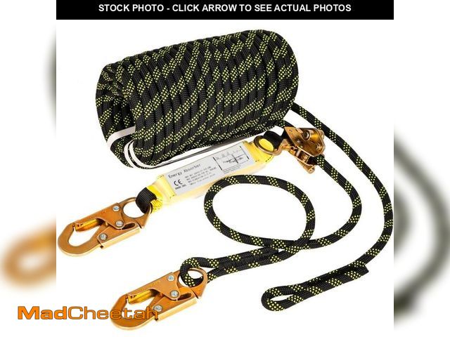 Lot 74-12746819 - VEVOR Climbing Lanyard 100 ft. Fall Protection Rope Polyester Roofing Rope CE Compliant Fall Arrest ...