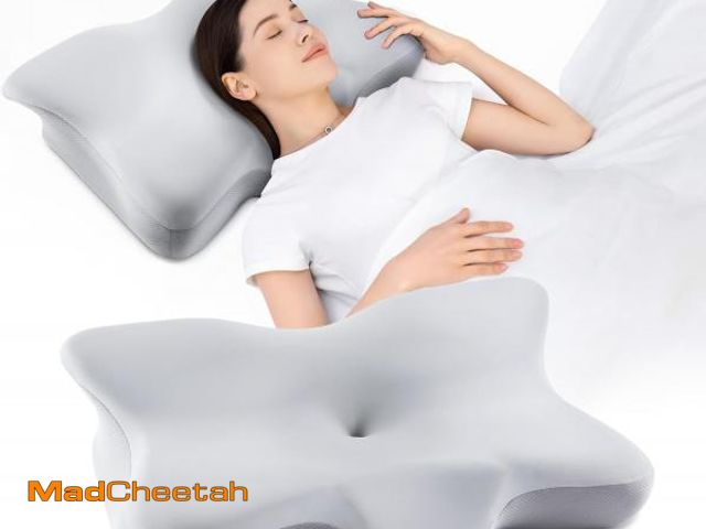 Lot 74-12304788 - Cervical Pillow for Neck Pain Reliour Memory Foam Pillows Support Odorless Ergonomic Neck Pillow Adj...