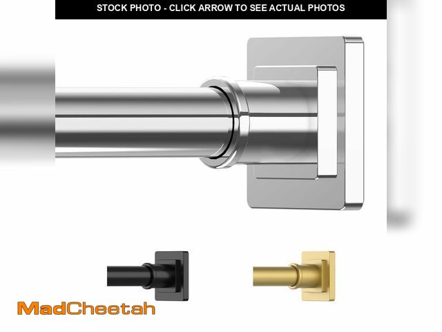 Lot 74-13631186 - UIOSANRT Stainless Silver Shower Curtain Rod 31-79 Inches Non-Slip Shower Rod Tension Mounted No Dri...