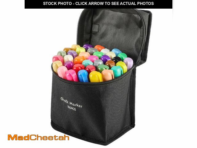 Lot 74-11553354 - MaxGear Chalk Markers, 36 Color Liquid Chalk Marker for Blackboard, Wet Erase Window Markers for Gla...