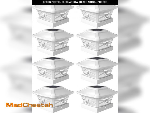 Lot 74-12325335 - Davinci Lighting Renaissance Solar Outdoor Post Cap Lights - Includes Bases for 4x4 5x5 6x6 Posts - ...