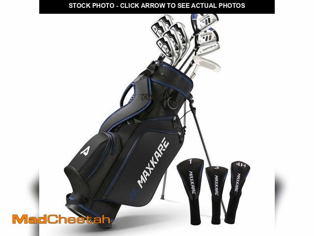 Lot 74-14071943 - MaxKare Complete Golf Clubs Set Golf Men's Regular 9-Piece Complete Set, 3 Head Covers, Stand Bag - ...