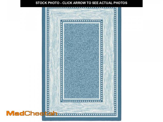 Lot 74-12515201 - Ottomanson Non-Slip Area Rug for Living Room 3x5 Rubberback Border Indoor Rug, 3'3" x 5', Blue - UNU...